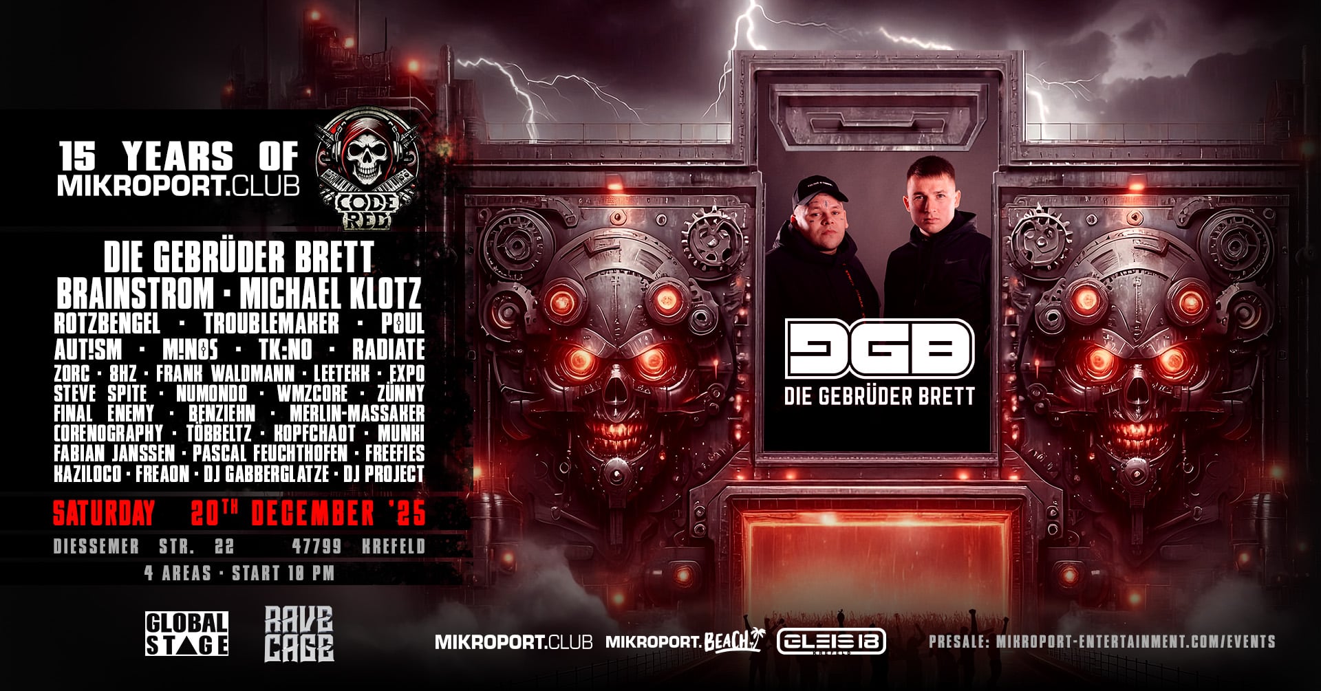 20.12.25 – 15 Years Mikroport.Club X Code  Red Part I w. Gebrüder Brett