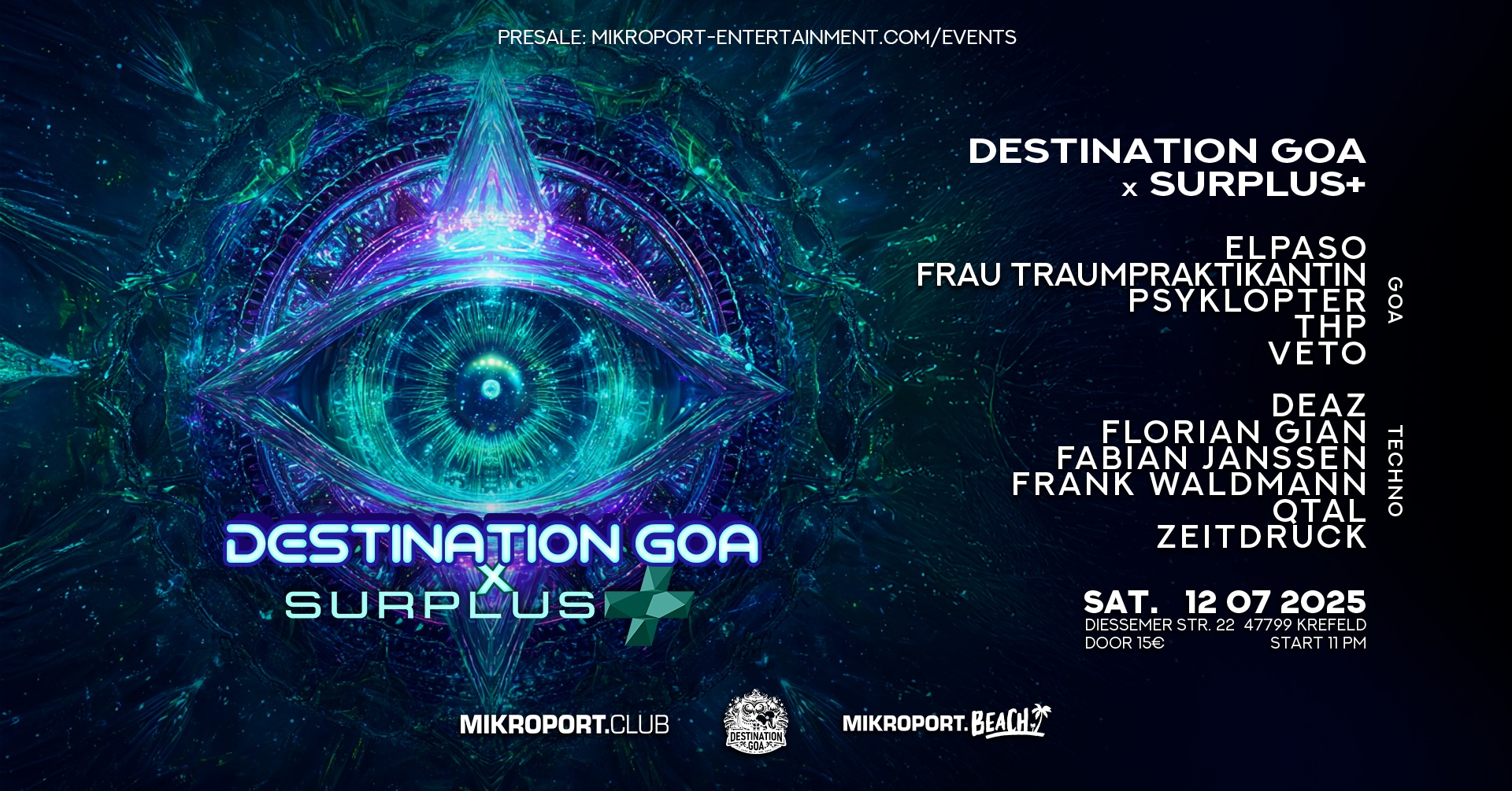 12.07.25 Destination Goa x Surplus / 2 Areas /  Goa x techno
