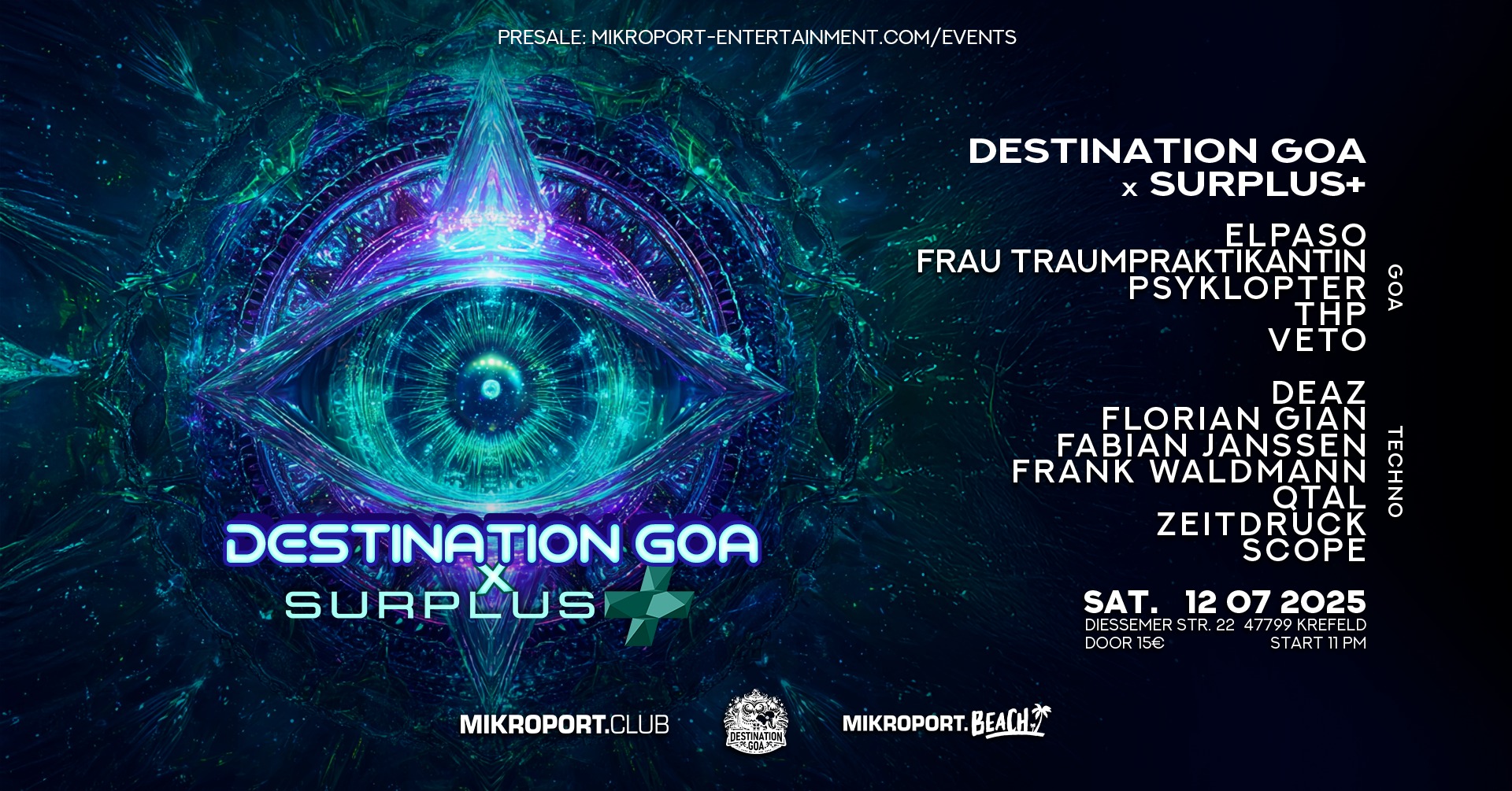 12.07.25 Destination Goa x Surplus / 2 Areas /  Goa x techno