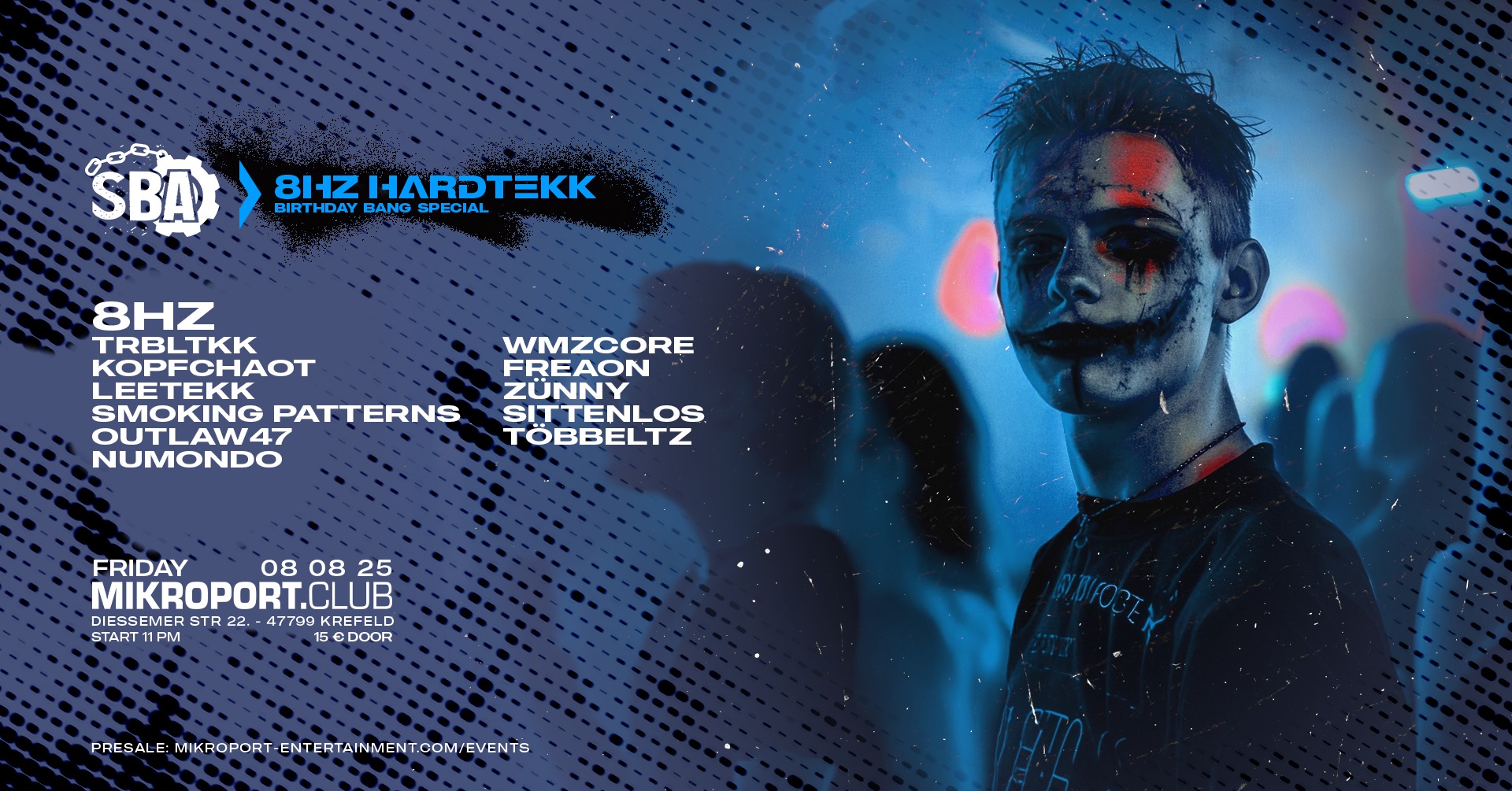 08.08.25 – SBA x 8Hz Birthday Bang x Hardtekk Special