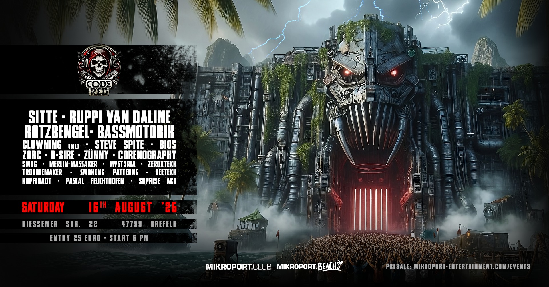 16.08.25 – CoDE  RED x Rotzbengels B-Day Bang – Hardtekk x Early Hardcoe ( DAY & NIGHT)
