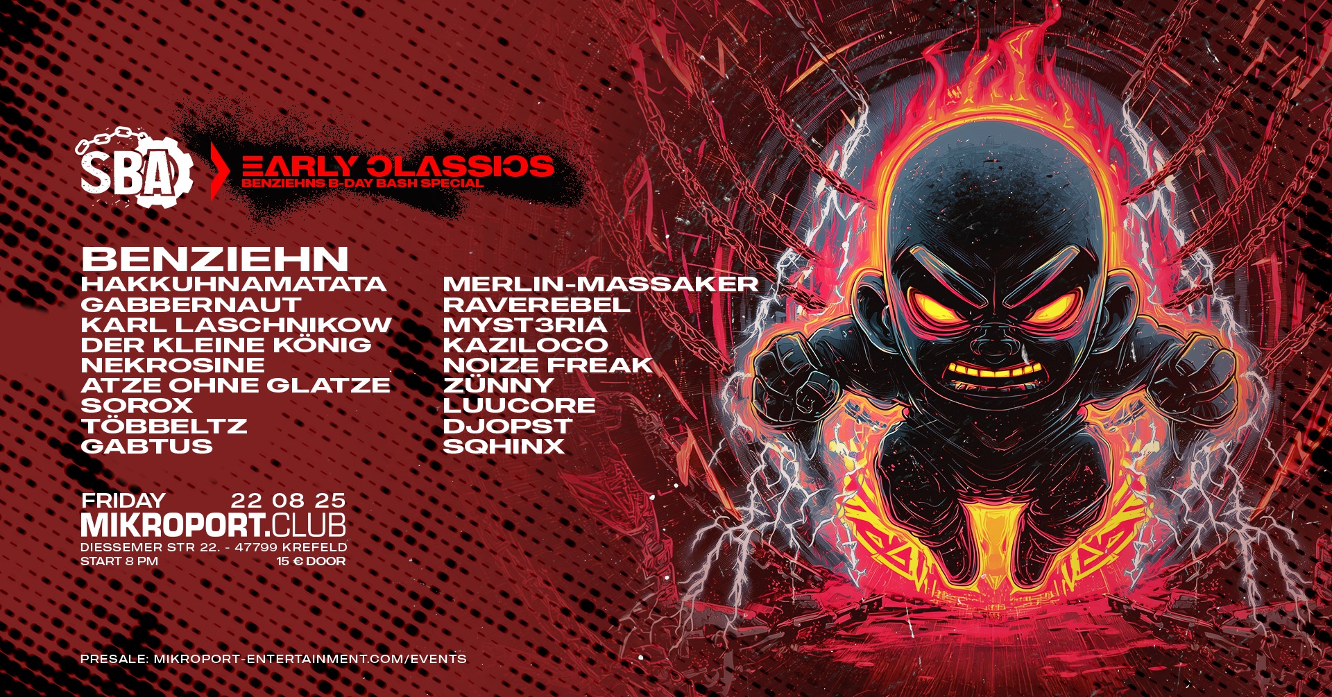 22.08.25 -SBA: Early Classics // OPEN AIR + CLub / Start 8 pm