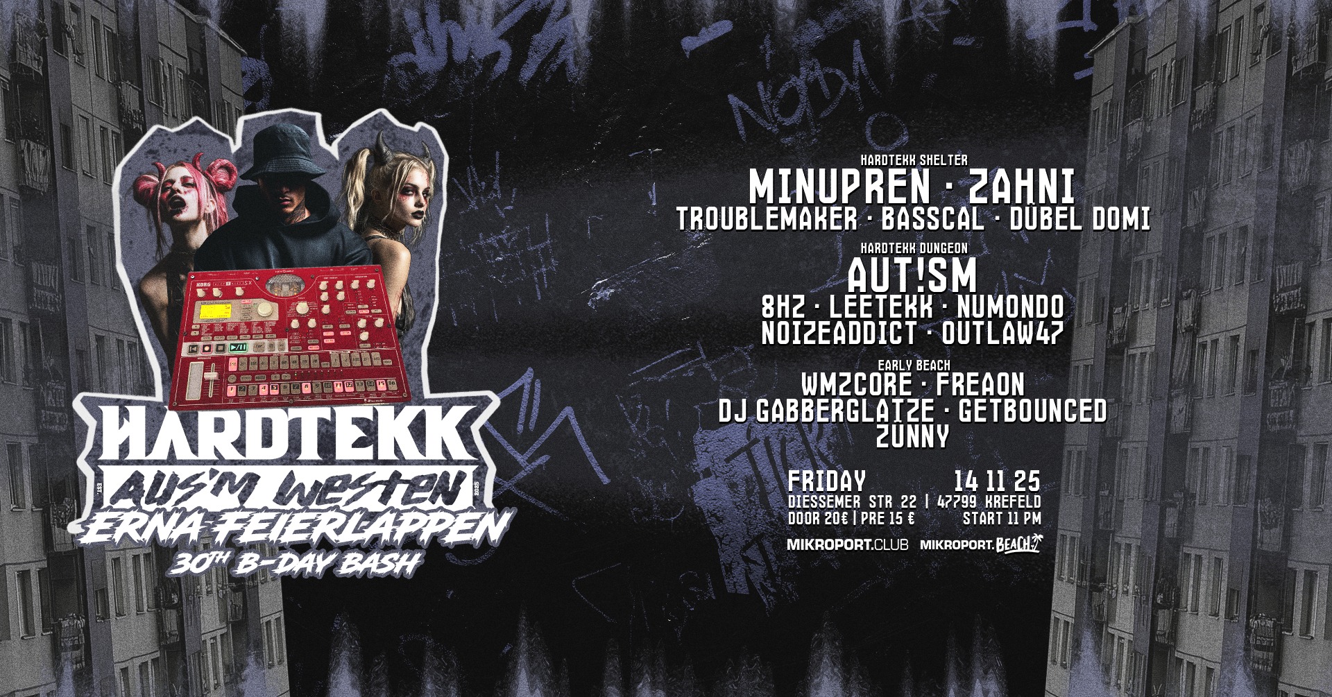 14.11.25 -Hardtekk aus´m Westen x Minupren , ZAHNI