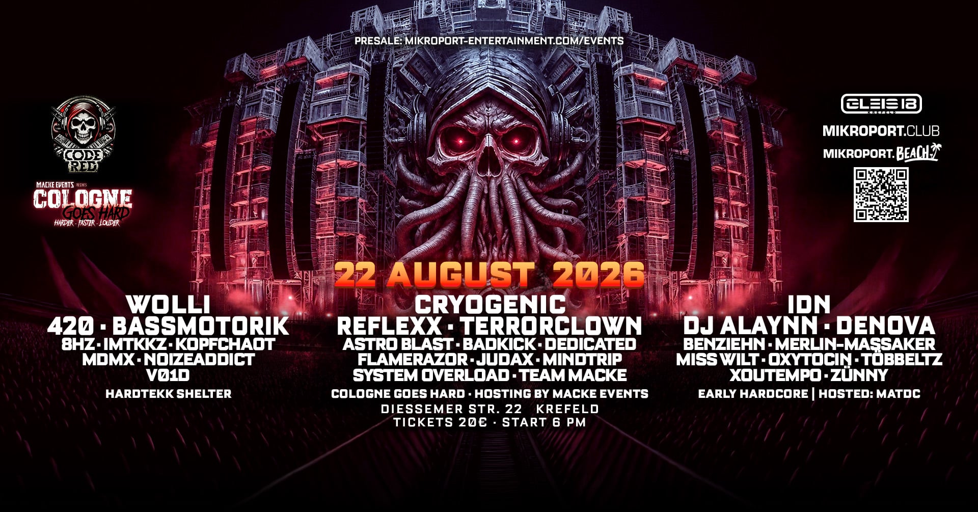 22.08.26 – CODE RED x MACKE EVENTS COLOGNE – 3 Areas