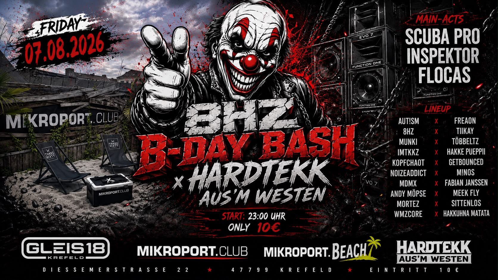 07.08.26 – Hardtekk aus’m Westen 8Hz B Day Bash