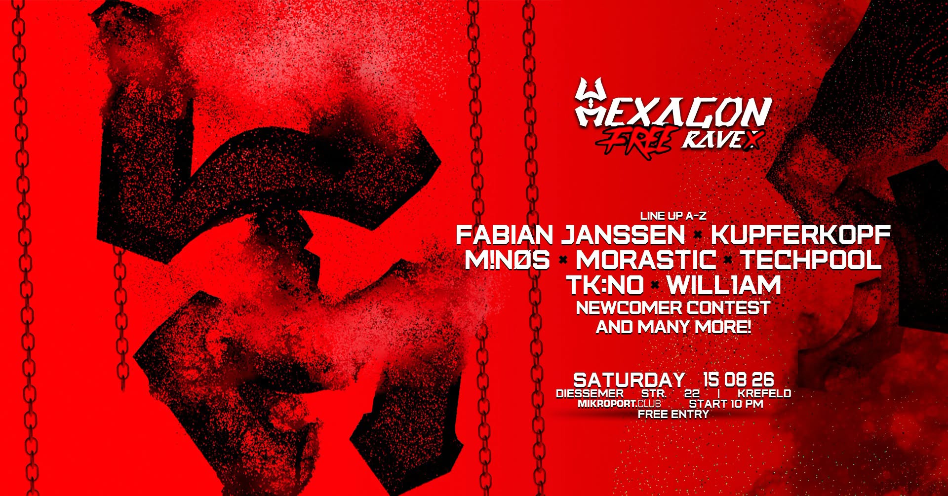 15.08.26 – FREE RAVE – HEXAGON RAVE – HARDTECHNO x HARDCORE