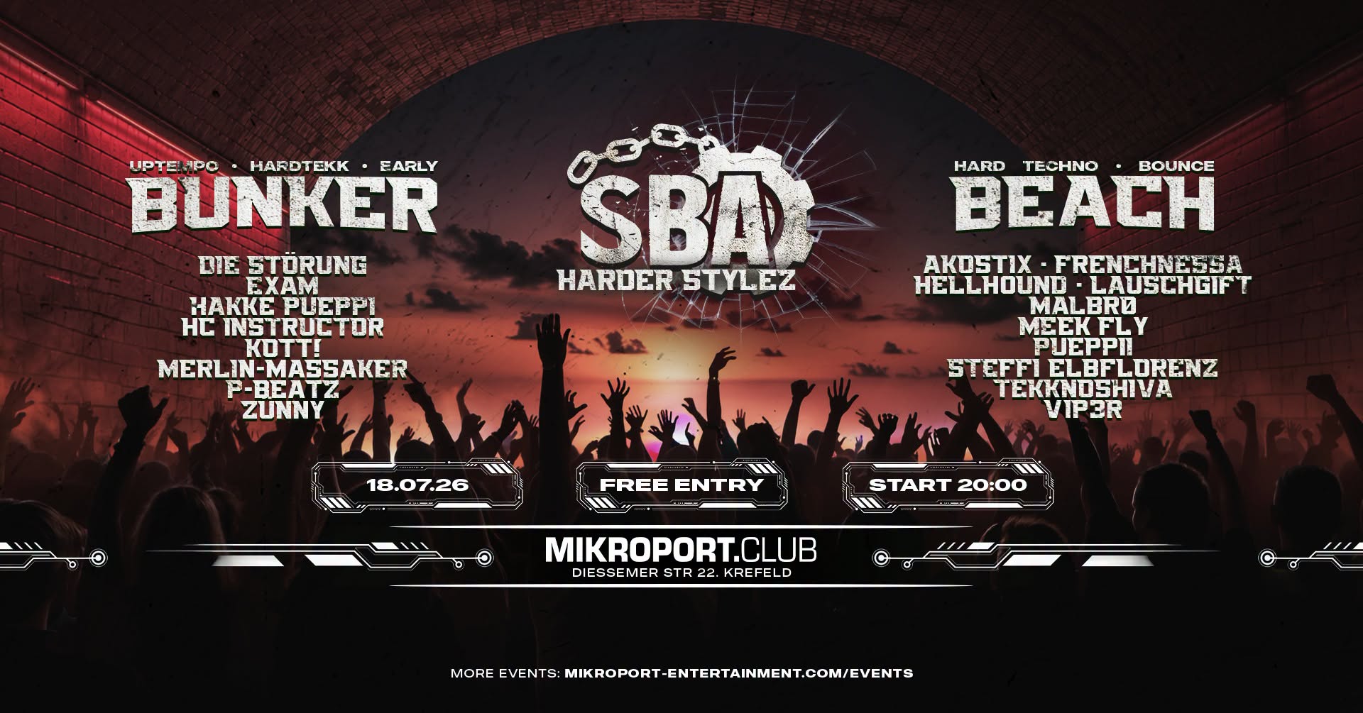 18.07.26 – FREE RAVE – SBA: Harder Stylez