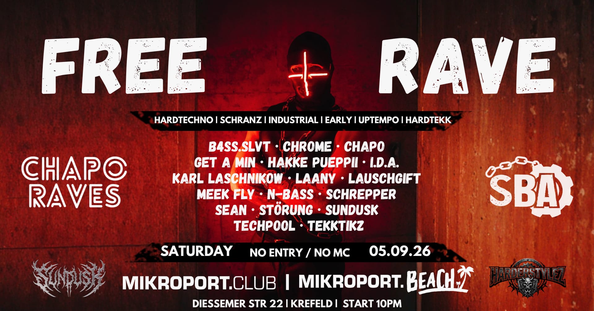 05.09.26 -Free Rave – Harder Stylez x Chapo Raves x Sundusk  B-Day Bash
