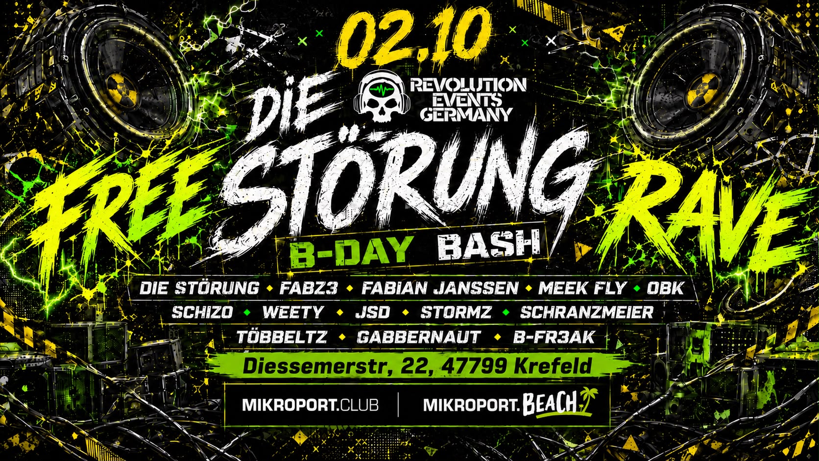 02.10.26 – FREE RAVE- HARDER STYLEZ – DIE STÖRUNG B-DAY