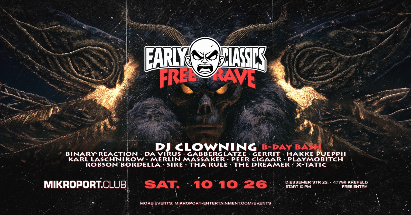 10.10.26 –  Early Hardcore Classics feat Clowning Birthday