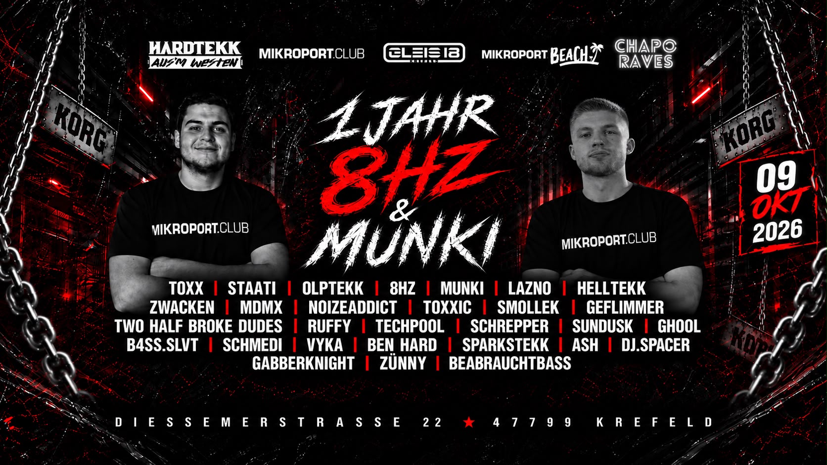 09.10.26 – Hardtekk aus’m Westen feat 1 Jahr 8Hz & Munki
