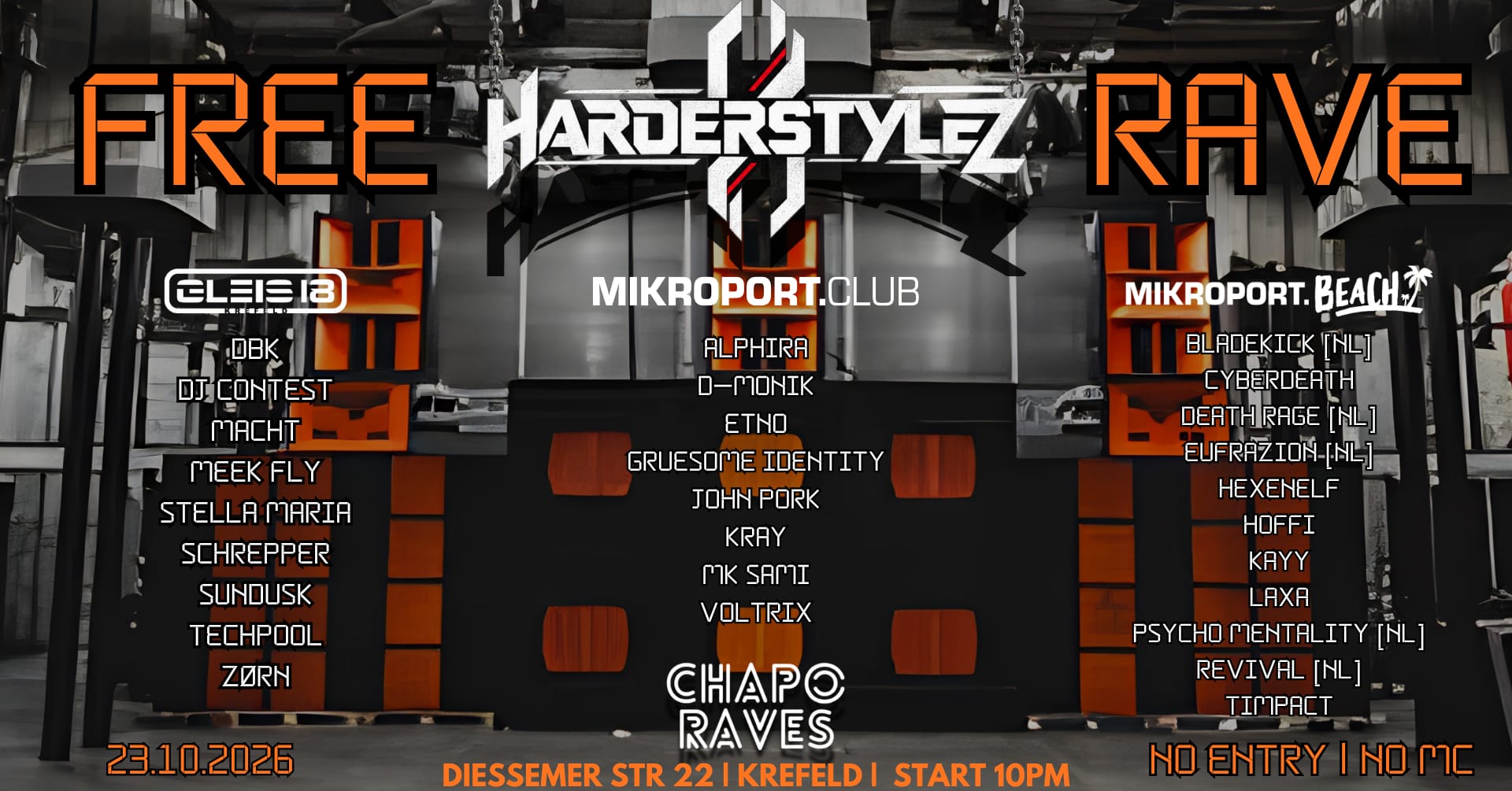 23.10.26 – FREE RAVE – HARDER STYLEZ x CHAPO RAVES